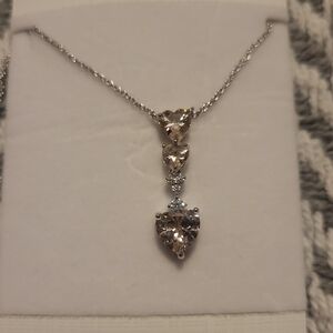 18K White Gold Plated Necklace With Swarovski Elements Crystals